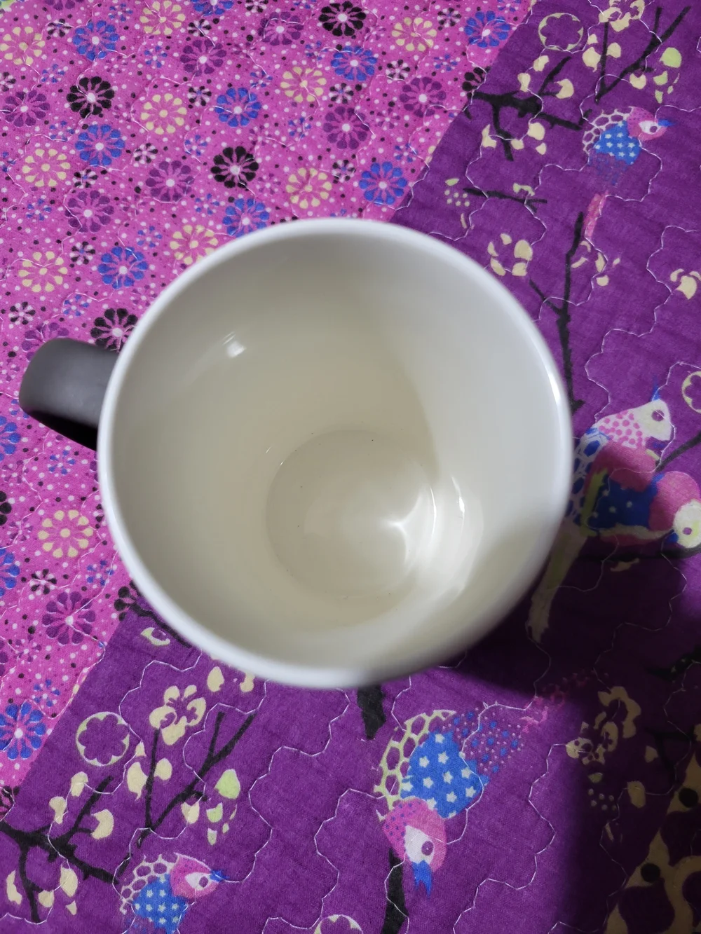 Starbucks White Ceramic Mug with Black Handle